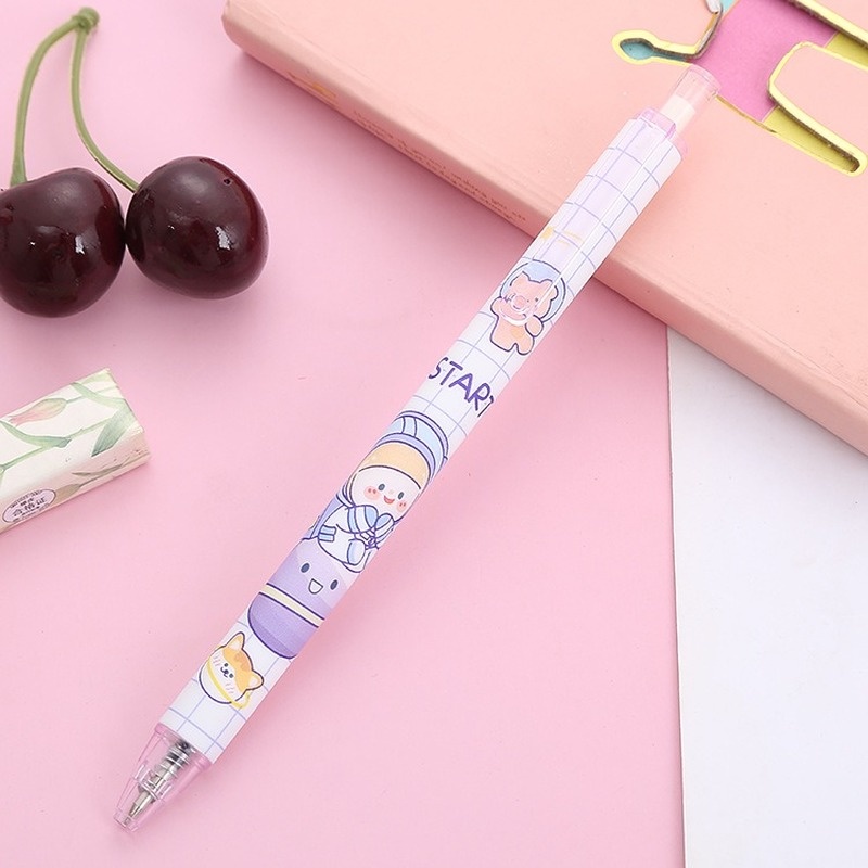 1 Bút Bi Ngòi 0.5mm Hình Hành Tinh Tím Dung Tích Lớn Sáng Tạo