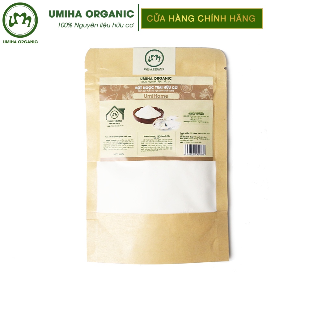 Bột Ngọc Trai Đắp Mặt Nạ Hữu Cơ Umiha Organic Nguyên Chất | Pearl Powder 100% Organic 135g