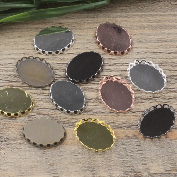 [Nguyên liệu làm trâm] 1 phiến đế gắn đá 13*18mm