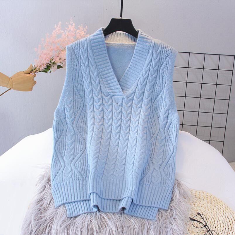 [ Mã 151FASHIONSALE1 giảm 10K đơn 50K ] Áo Len Nữ Sát Nách Dáng Rộng Phong Cách Hàn Quốc Mới 2021 | BigBuy360 - bigbuy360.vn