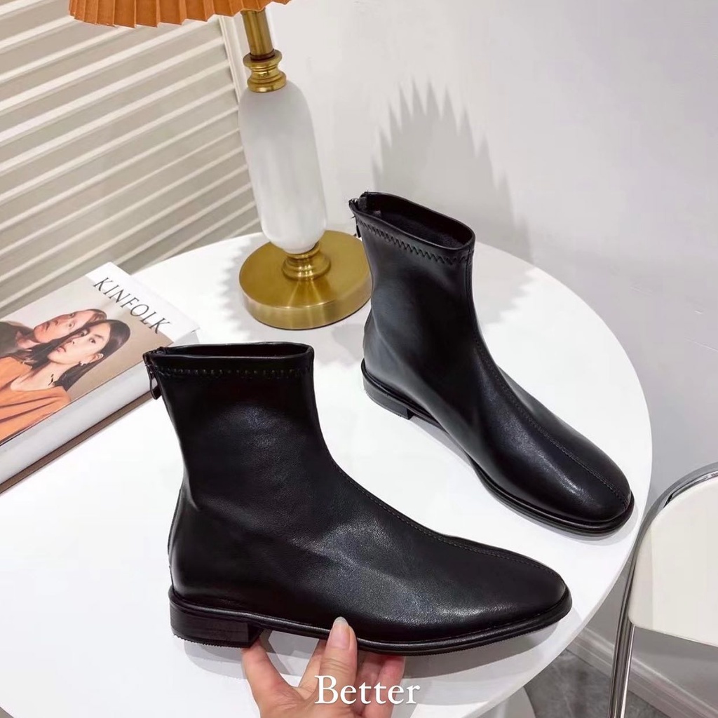 Chelsea Boot bệt mũi tròn da trơn, better - 231021001