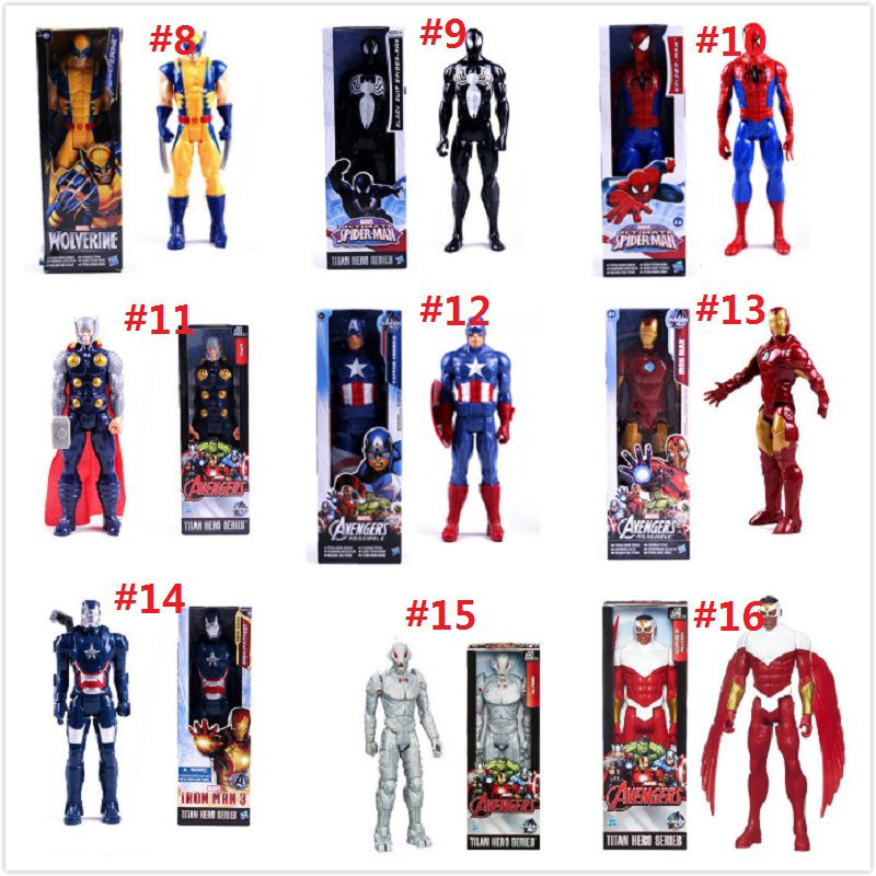 Avengers Titan Hero Series 12&quot; Thanos Iron Spiderman Hulk Thor Action Figures