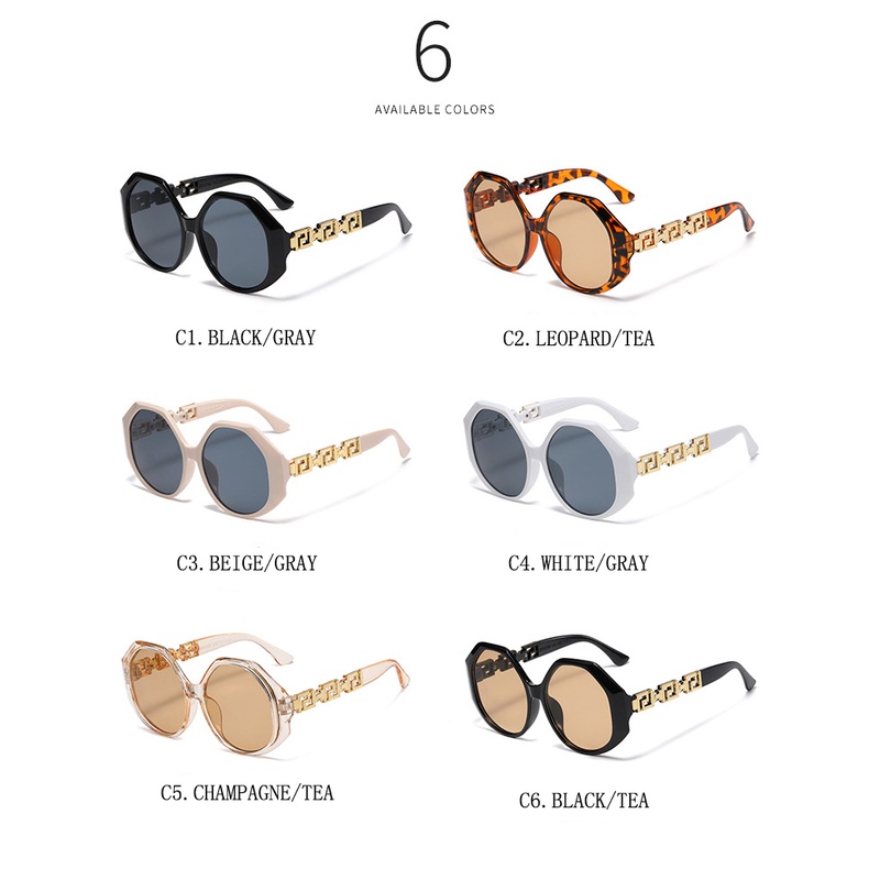 Kính Mát Gọng Tròn Oversized Thiết Kế Thời Trang Cho Nữ