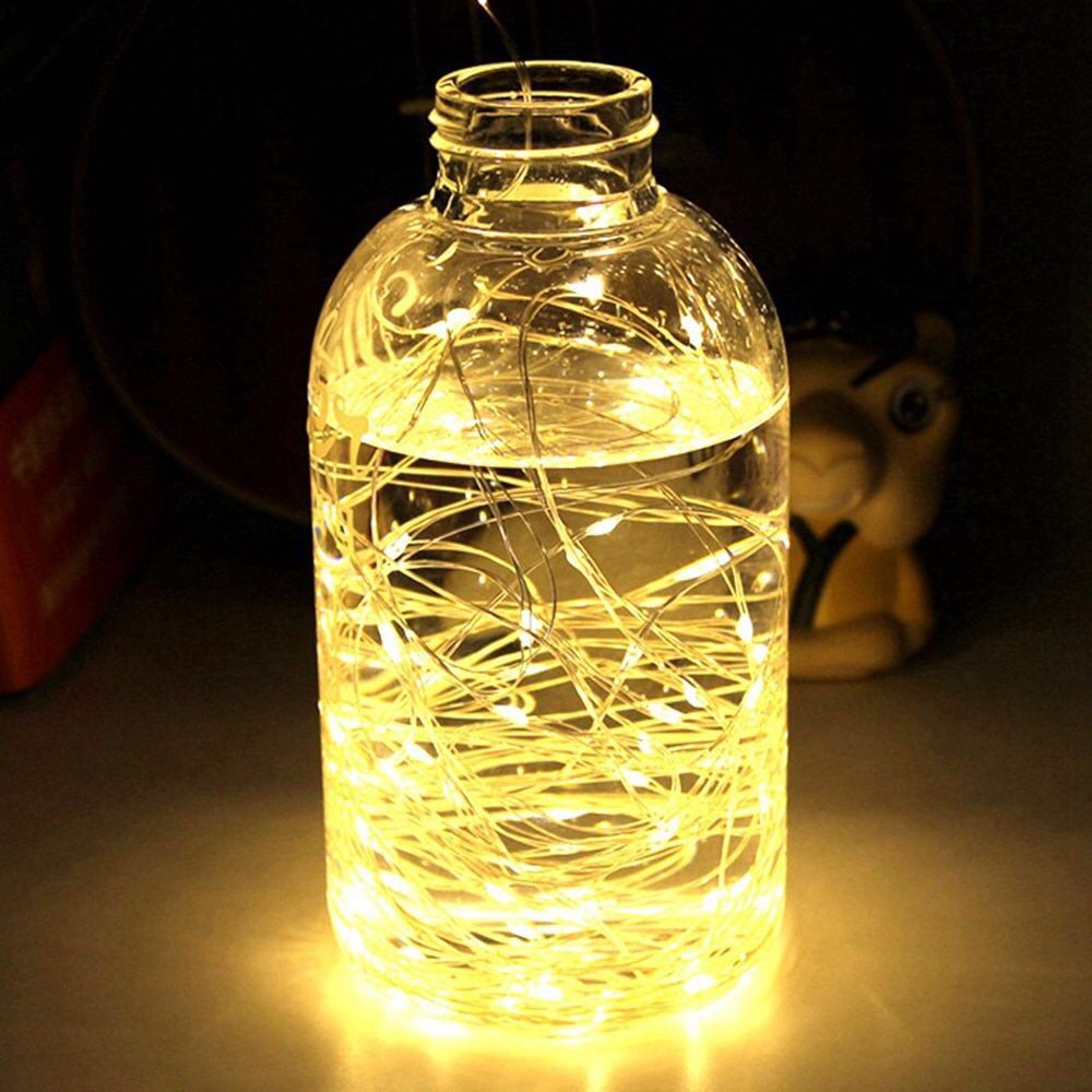 Đèn led đom đóm trang trí Kayhome dài 1m/2m mét kèm sẵn pin
