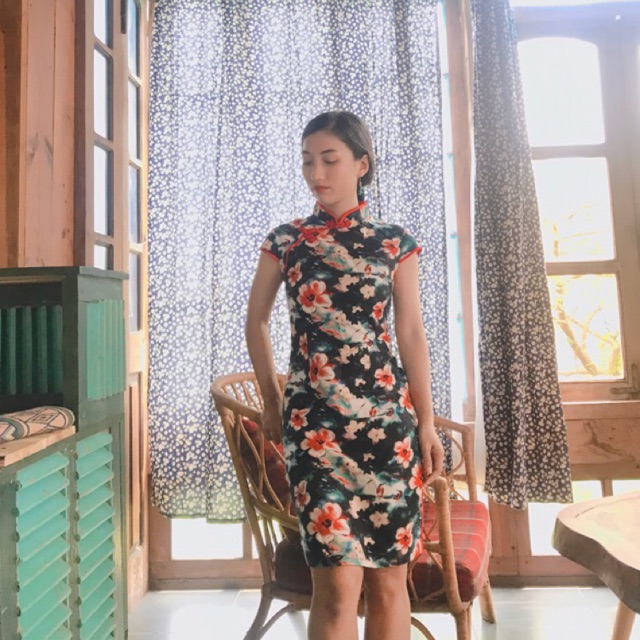 Sườn xám thô đũi