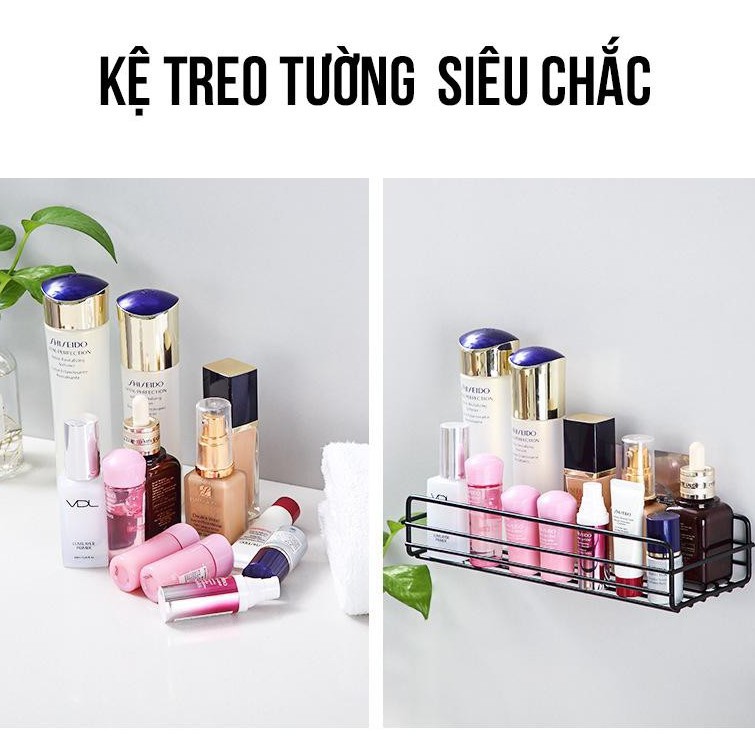 Kệ Treo Tường Để Đồ Nhà Tắm Nhà Bếp Hình Chữ Nhật Chắc Chắn