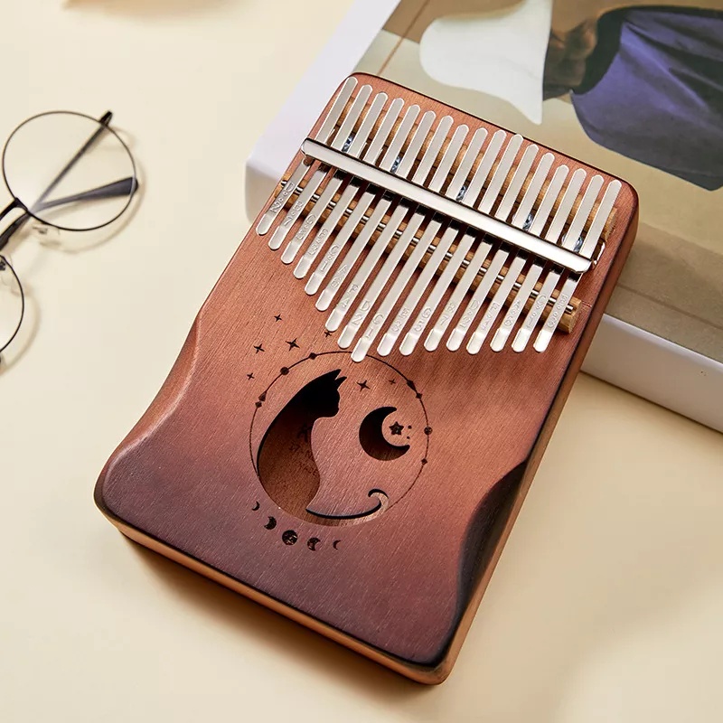Đàn Kalimba Giá Rẻ KA02 Gỗ Nguyên Khối MAHOGANY Kèm Full Phụ Kiện