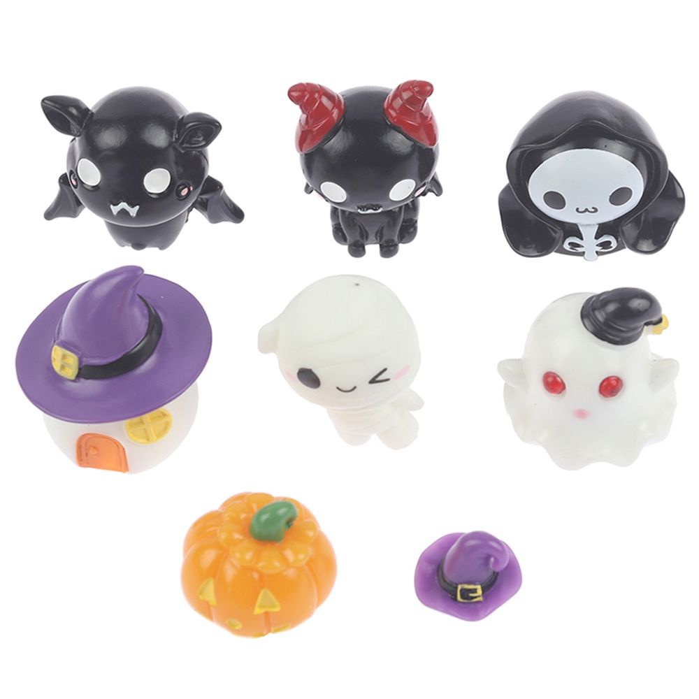 Epoch Mô Hình Chú Nhện / Bí Ngô / Dơi Mini Bằng Nhựa Resin Dễ Thương Dùng Trang Trí Halloween Diy
