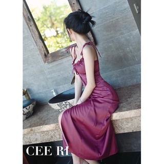 Váy lụa xẻ đùi hai dây cao cấp ( Ảnh thật - Chính chủ CEE RI )