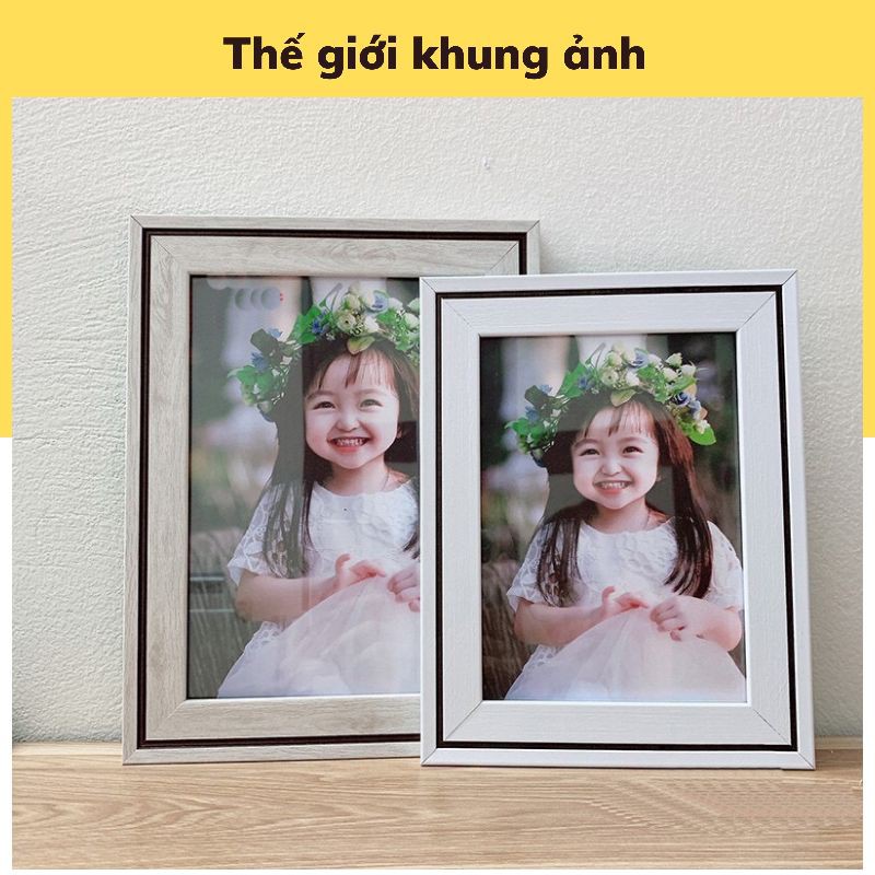 Khung ảnh để bàn tiệc cưới viền đẹp nhiều màu sắc, kích thước 13x18 tặng chân để bàn, free in ảnh kèm theo | BigBuy360 - bigbuy360.vn