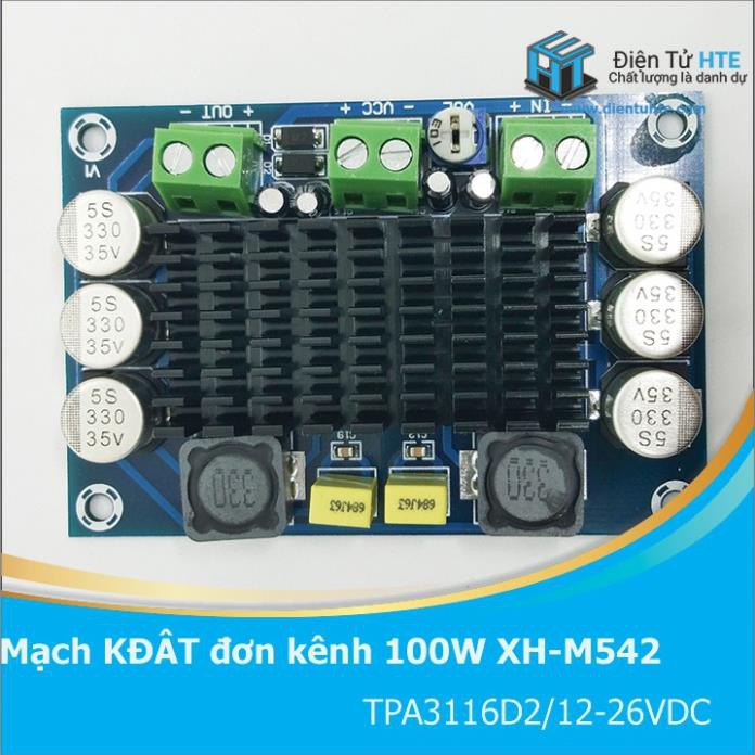 Mạch KĐAT đơn kênh 100W XH-M542 TPA3116D2 Mạch Loa kéo