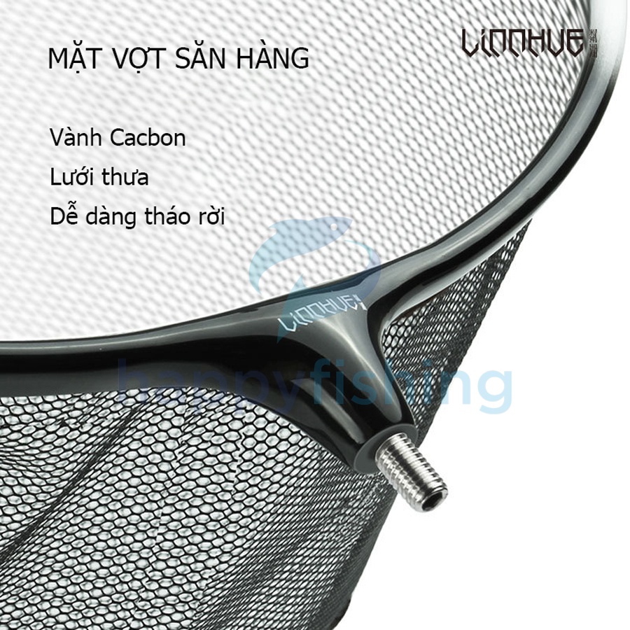 Mặt vợt cacbon săn hàng LINNHUE- Happy Fishing