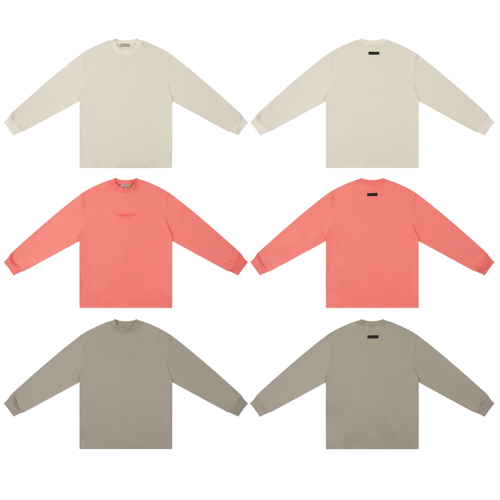 FEAR OF GOD ESSENTIALS Season 8 Double thread FOG flocking printed round neck sweater casual couple's same pure cotton sweatshirt