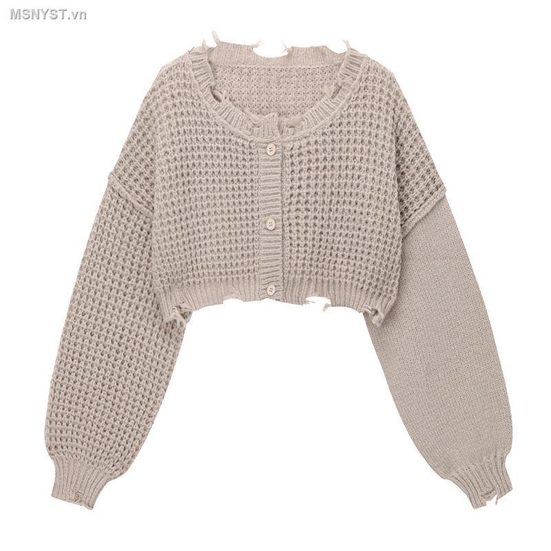 Áo khoác cardigan dáng rộng tay dài thiết kế phong cách Hàn Quốc thời trang thu đông cho nữ