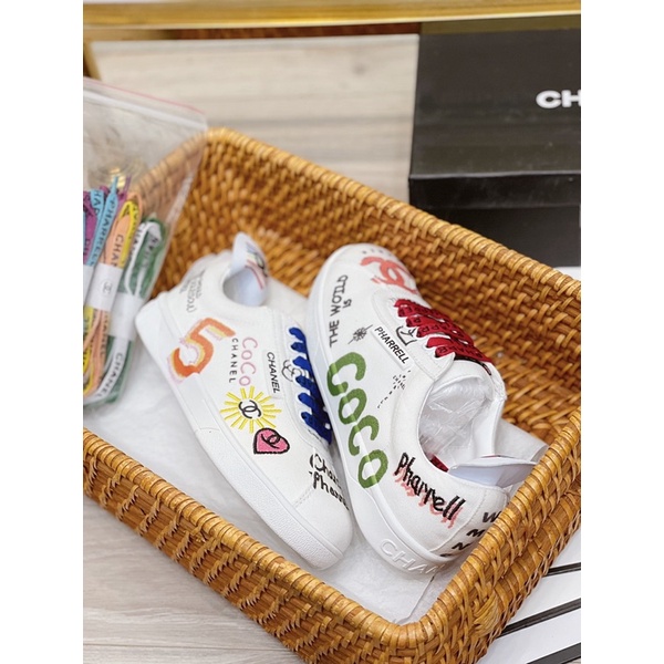 Giày thể thao stick phối hình kèm dây fullbox