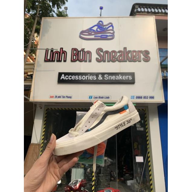 Giày vans style ofw tặng kèm 3 bộ dây giày 3 màu