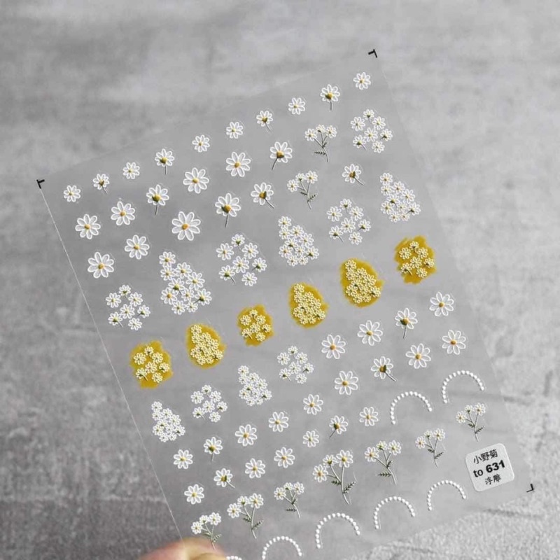 Sticker 5D nổi dán móng tay