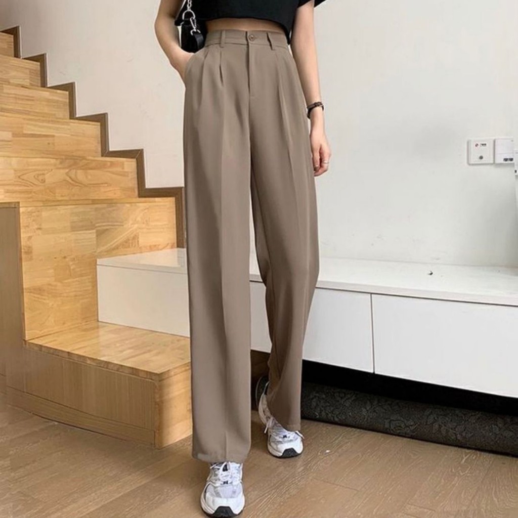Quần Âu Nữ Ống Rộng 🐲 Quần Âu Nữ Lưng cao Dáng suông Phong Cách Thời Trang Cao Cấp🍄 | BigBuy360 - bigbuy360.vn