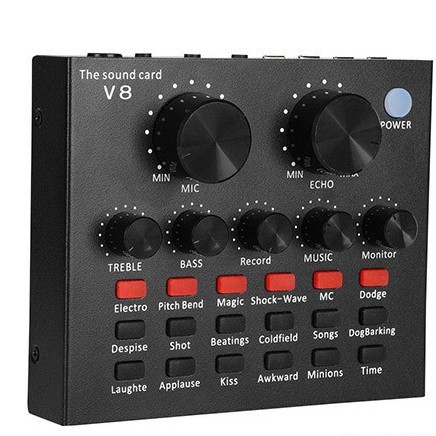 Bộ sound card V8 chính hãng BH 12 tháng [Chính hãng chất lượng]