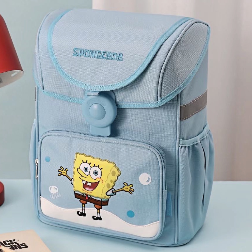 Balo trẻ em tiểu học Beddybear Schoolbag SpongeBob Xanh dành cho Bé từ lớp 2 trở lên - BF-HANHTINH.Chính hãng Beddy Bear