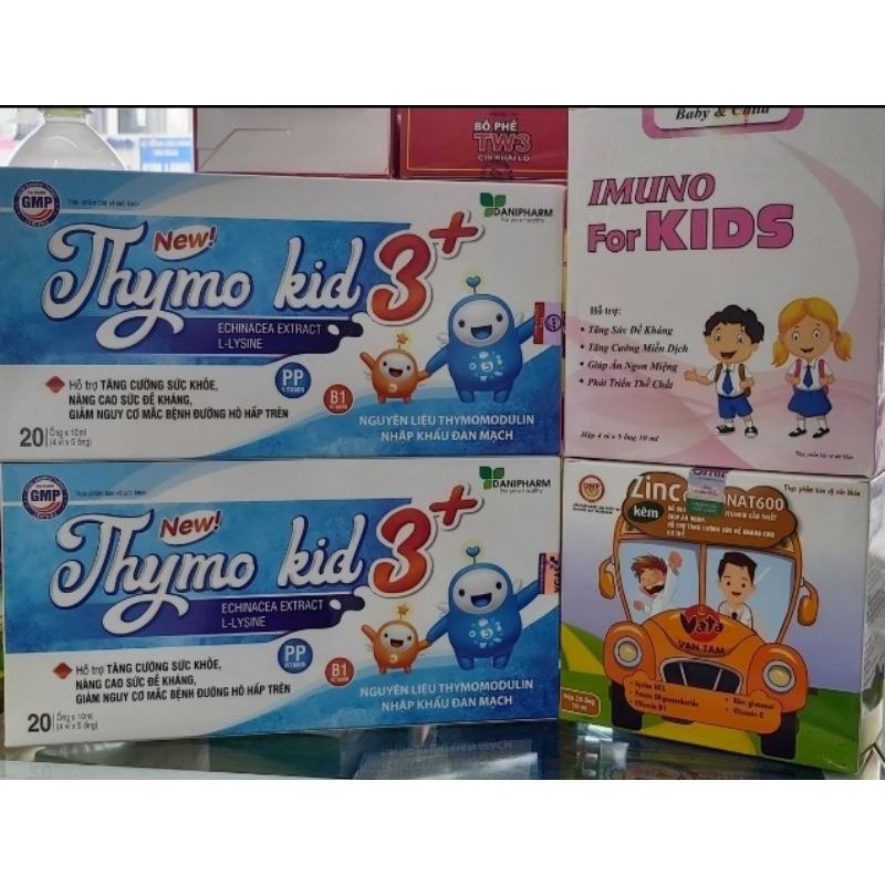 Tăng sức đề kháng Thymo Kid 3+ (hộp 20 ống*10ml)/Imuno for kids/ Zin C