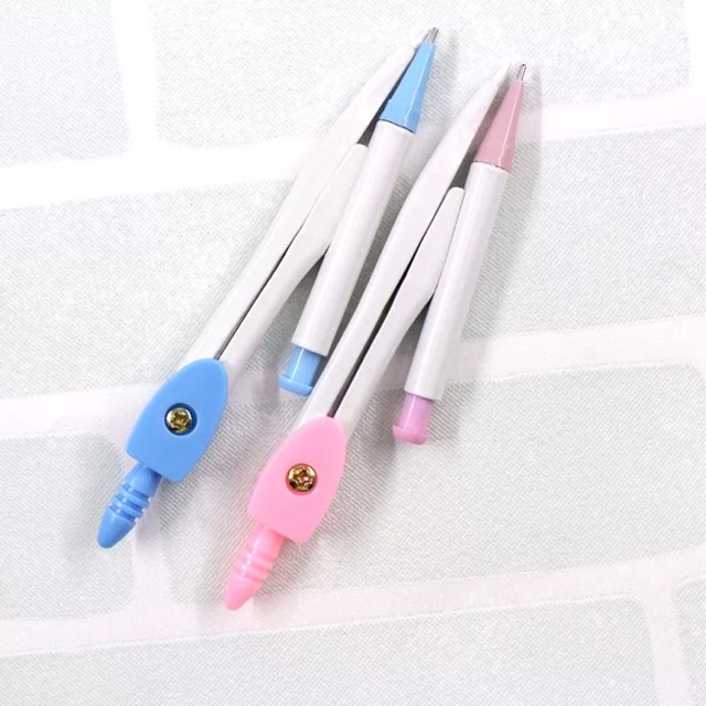 Bộ compa chì kim siêu dễ thương kèm ngòi chì bấm compa cute