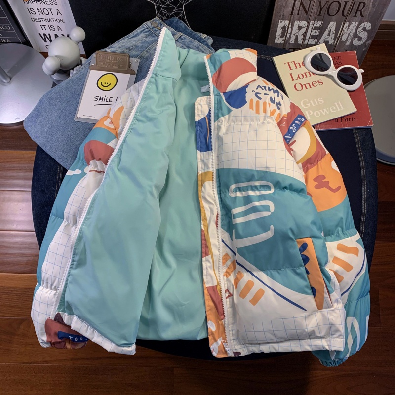 Áo phao nam quảng châu 2 mặt form rộng thời trang trẻ hiện đại