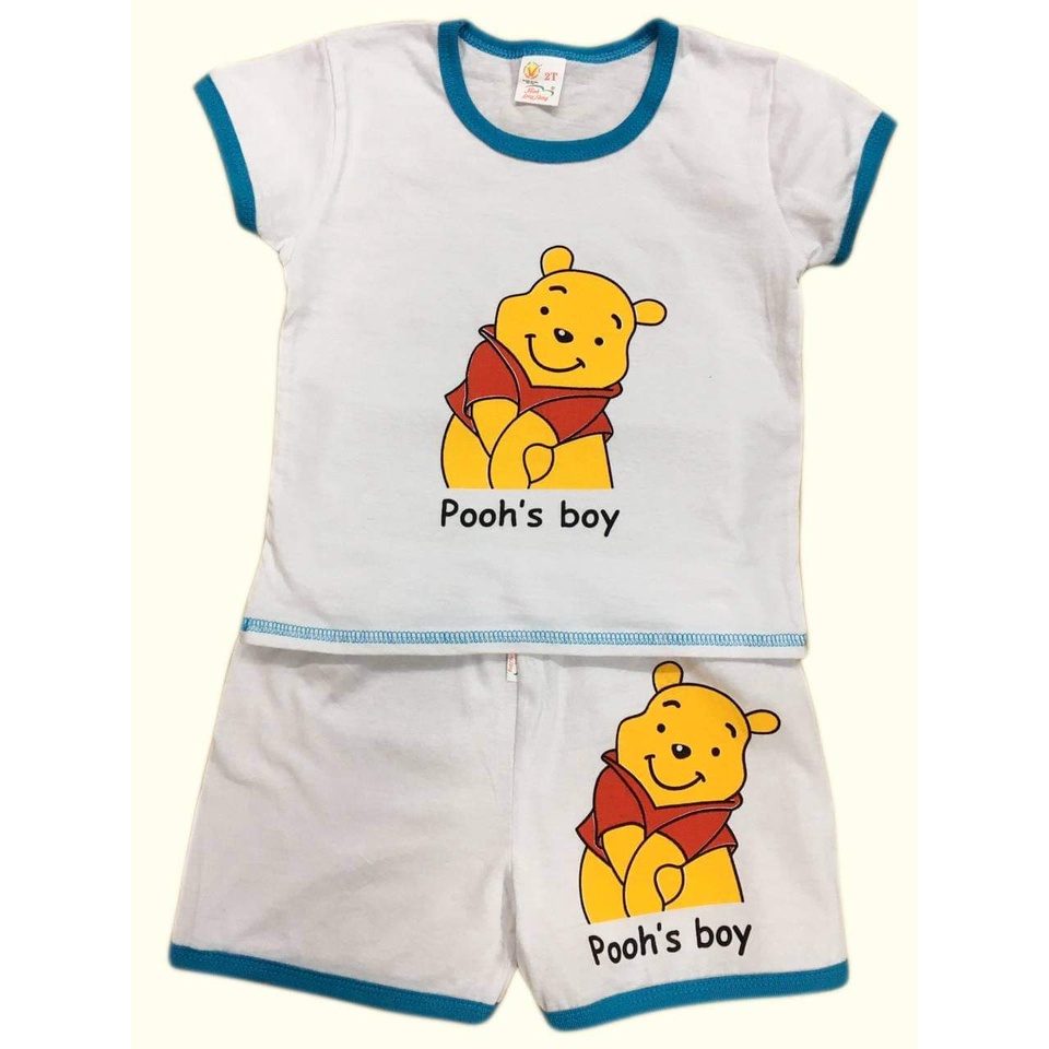 (7-60kg) Đồ bộ tay ngắn100%cotton cho bé trai và bé gái