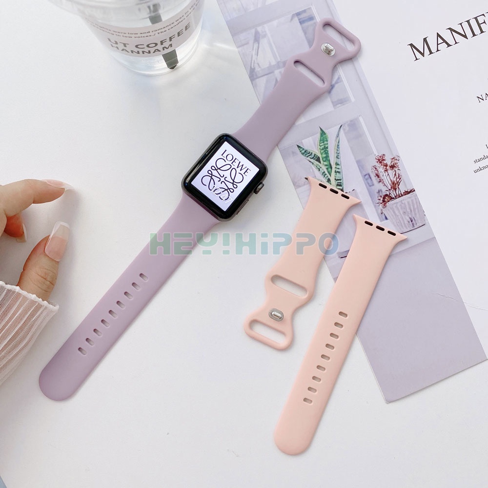 Dây đeo đồng hồ thông minh bằng silicone dẻo thay thế cho Apple iWatch 6 SE 5 4 3 2 1 38mm 42mm 40mm 44mm