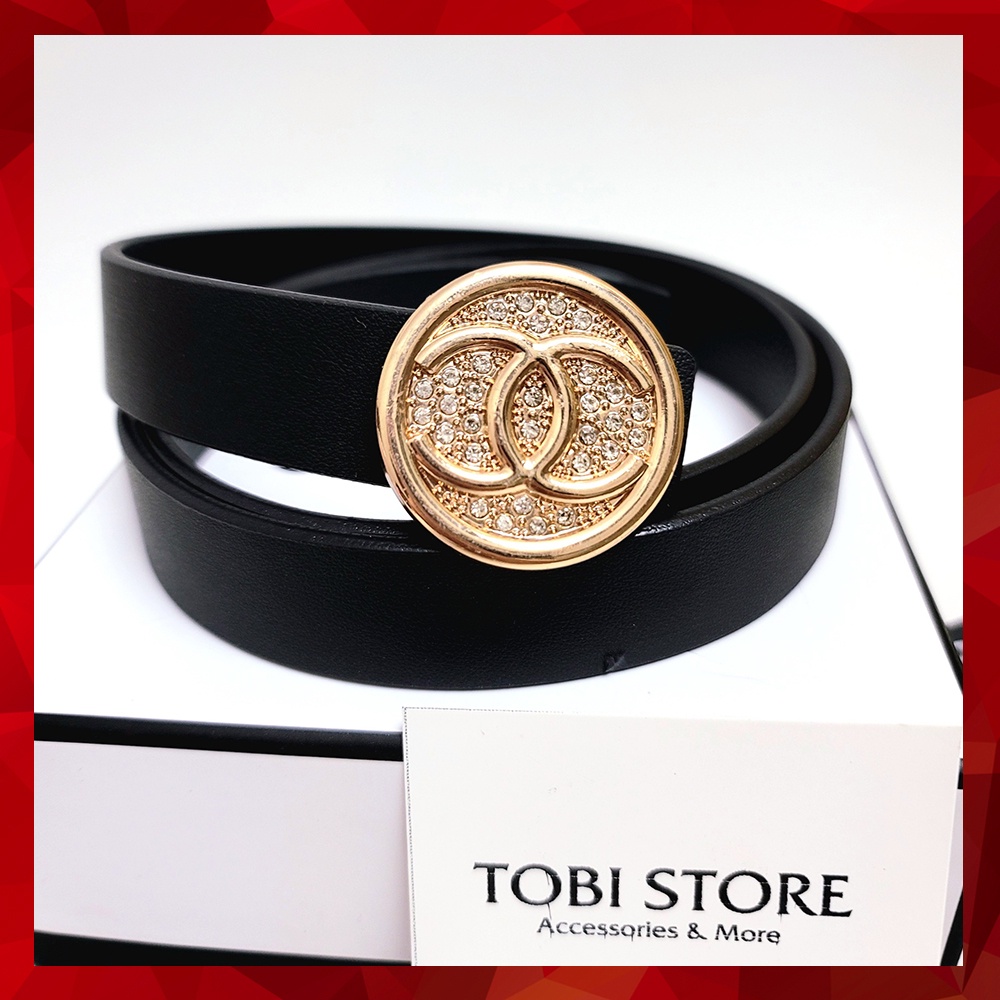 Thắt lưng nữ thương hiệu CC bản 2,5cm chất liệu da PU cao cấp bền đẹp TL20