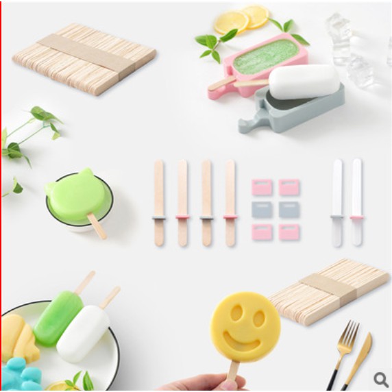 Set Que Làm Kem Bằng Nhựa / Gỗ