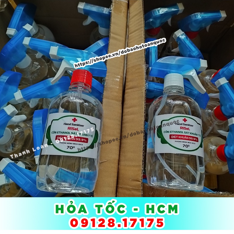 Cồn Xịt Khuẩn 70 Độ KÈM QUÀ TẶNG Cồn 70 độ dạng xịt có vòi - Cồn xịt 500ml thương hiệu Risel (Hỏa tốc HCM trong 2h)