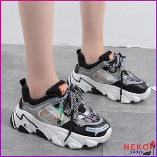 Giày thể thao nữ độn đế sneaker cao 5 cm neko15 chất hàng êm mềm fullbox thoáng khí thuận tiện vận động
