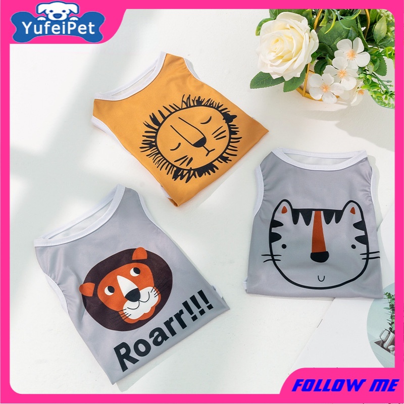 (MớI) Áo Vest MùA Hè, HọA TiếT HoạT HìNh Cho Thú Cưng