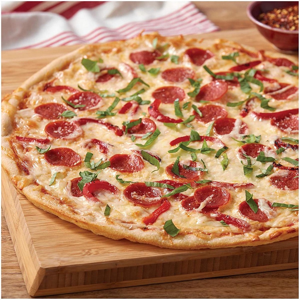 AUGUSTINA Chảo Nướng Bánh Pizza Chống Dính Bằng Thép Carbon Có Tay Cầm Tiện Lợi