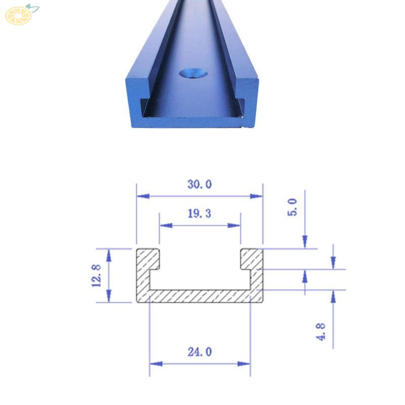 Thanh ray trượt nhôm bàn cưa rãnh chữ T 500mm/600mm