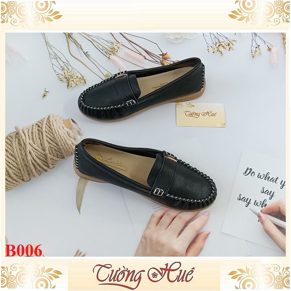 Giày Mọi Đế Bệt Da Trơn - Hàng Đài Loan -  B006