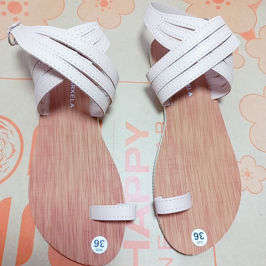 Giày Xăng Đan nữ đế bằng -Giày Sandal Nữ Tiểu Thư đế bệt chiến binh xỏ ngón dây mảnh quai chéo- Sandal Nữ Đế Bằng đi học