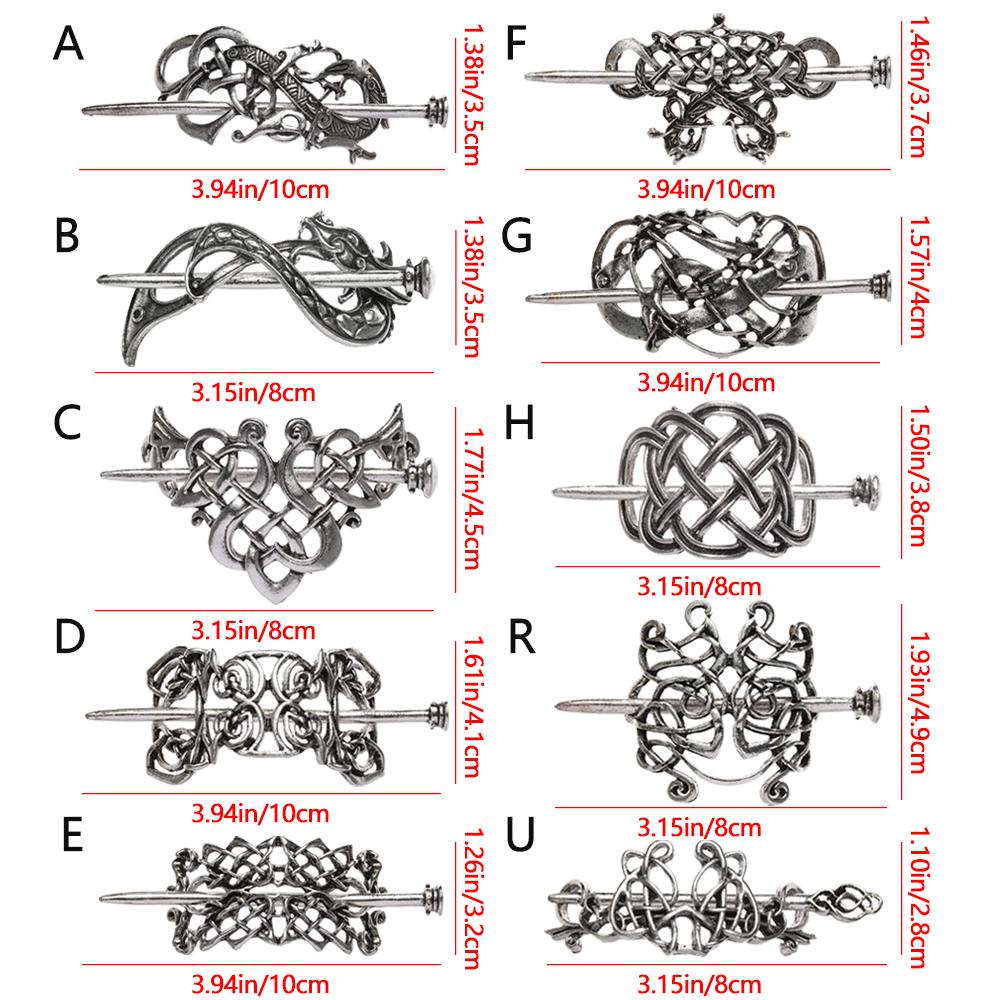 Kẹp Tóc MIH Celtic Cho Nữ|Kẹp Tóc Dạng Trượt Bằng Kim Loại