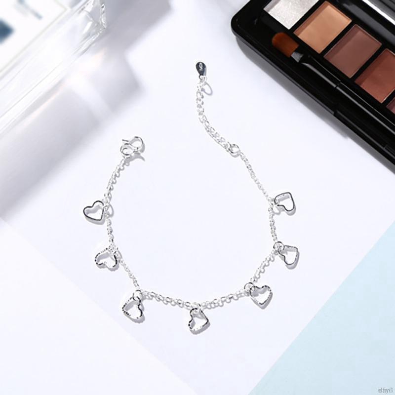 Vòng Tay Xi Bạc Phối Mặt Hình Ngôi Sao Thiết Kế Đơn Giản