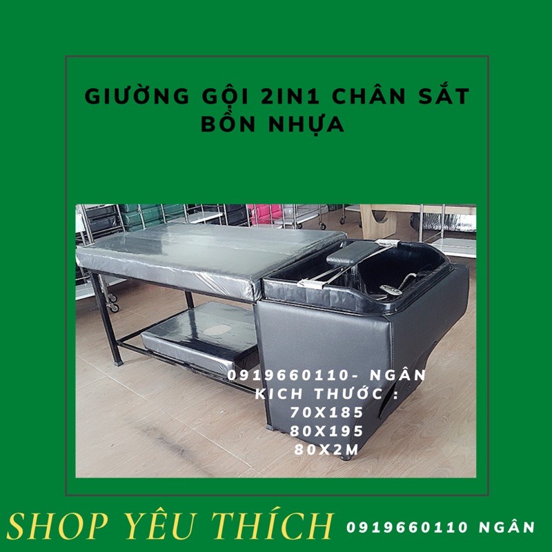 Giường gội đầu chân sắt bồn nhựa | BigBuy360 - bigbuy360.vn