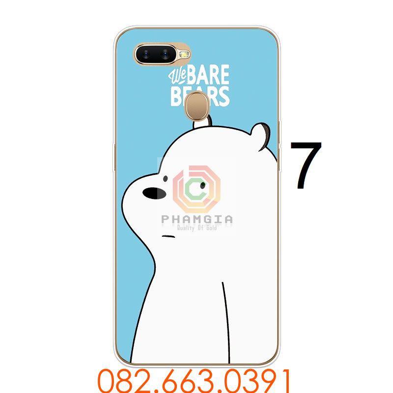 Ốp lưng Xiaomi Mi 8 Lite dẻo in hình gấu siêu dễ thương