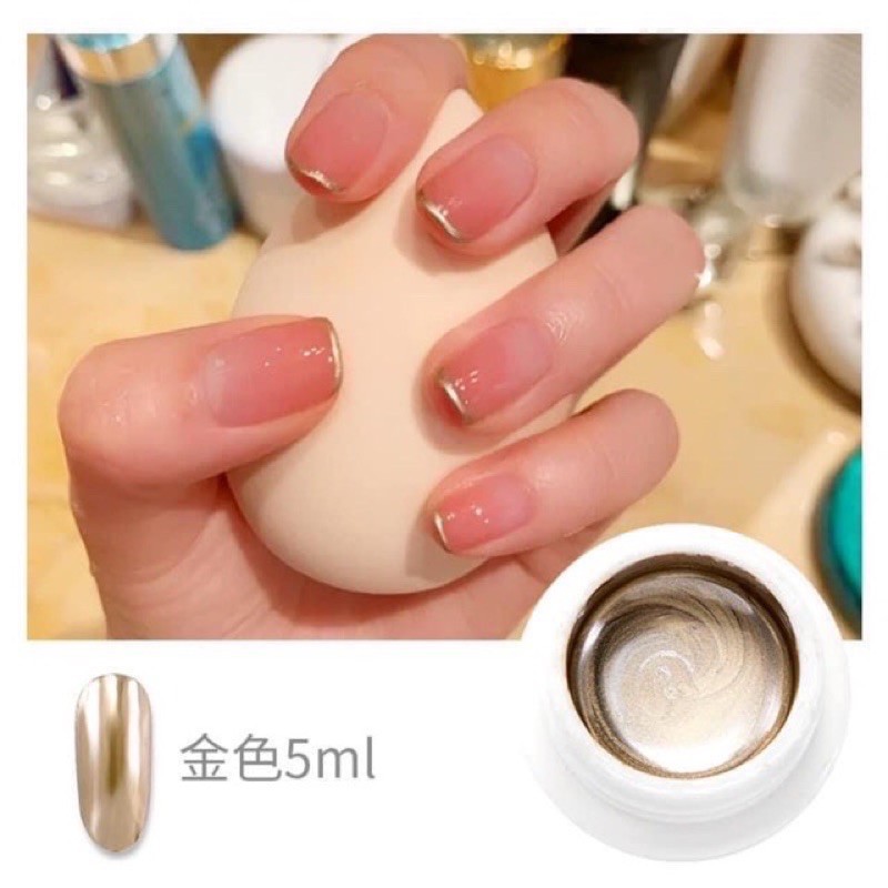 Gel metan, gel vẽ móng nail Metal 3 màu cơ bản