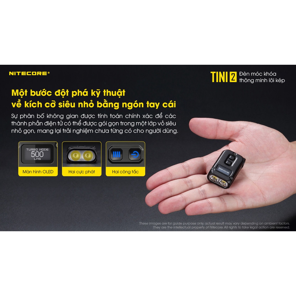 Đèn pin - Tini 2 - Nitecore - Đèn móc khóa thông minh