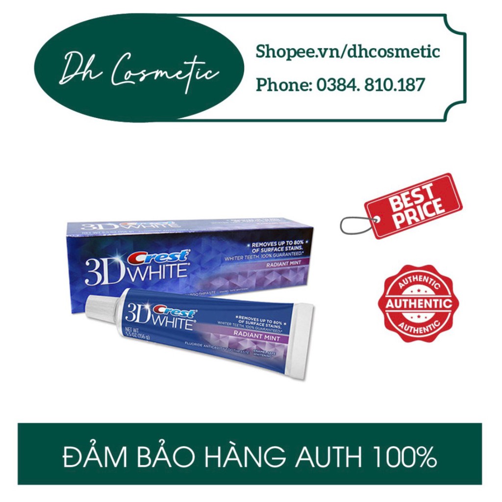 Kem đánh răng Crest 3D White Advanced Whitening 158g – crest