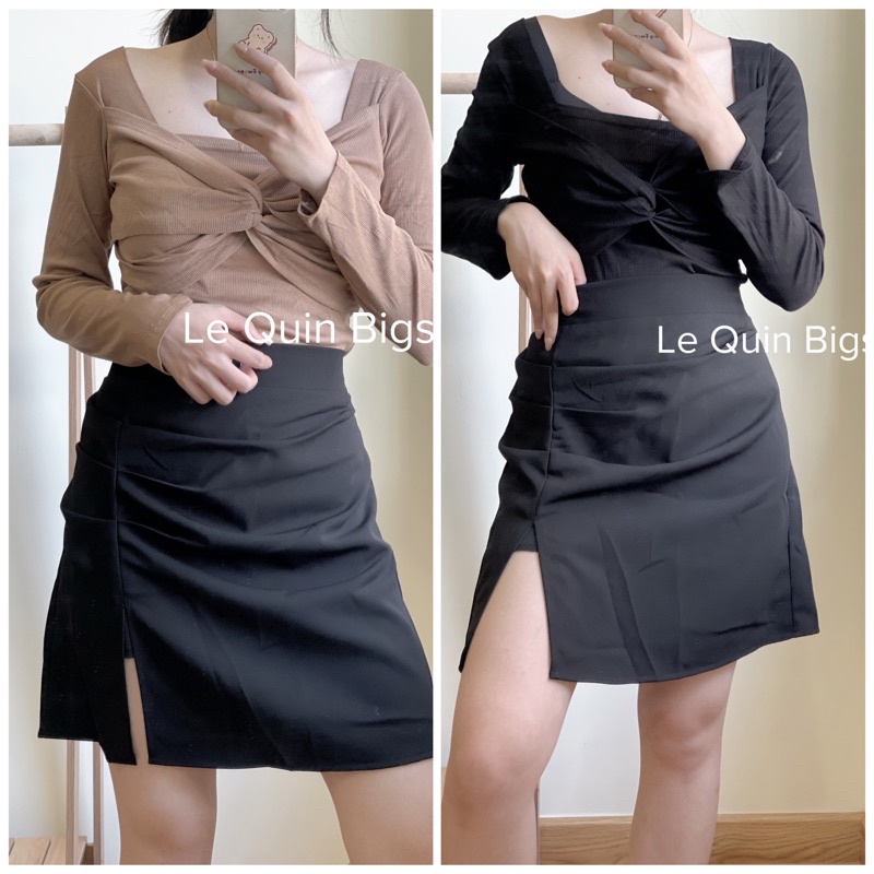 [LE QUIN BIGSIZE] Áo Thun Xoắn Ngực