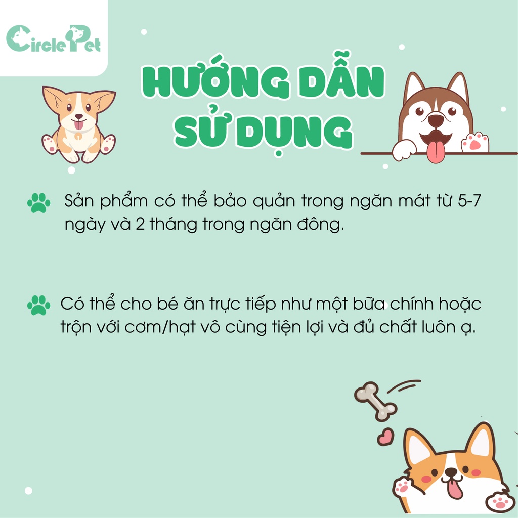 Pate Tươi Cho Thú Cưng THE PET Nhiều Hương VỊ Thơm Nguyên Liệu Tự Nhiên - Circle Pet
