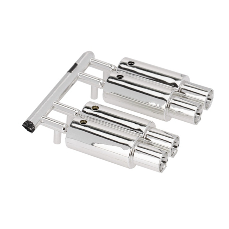 Ống Xả Kép Cho Xe Địa Hình Điều Khiển 1 / 10 Crawler Buggy Traxxas Tamiya HSP HPI Kyosho