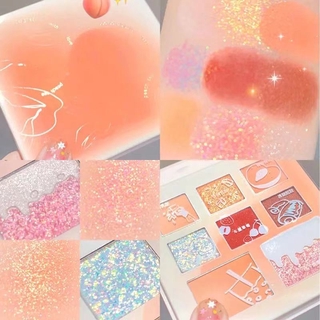 Bảng phấn mắt 8 màu sequin và màu đất lấp lánh