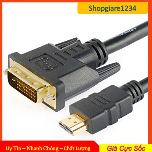 Cáp HDMI to DVI 24 +1 Arigatoo (Loại tốt) - Hàng Chính Hãng - Truyền dẫn tốt